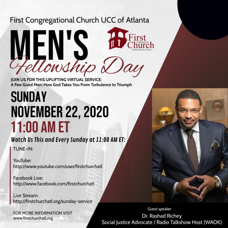 Men’s Fellowship Day Sunday, November 22, 2020