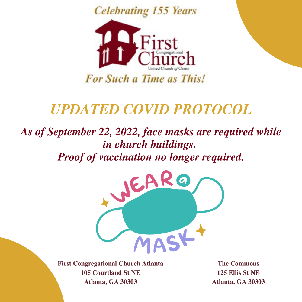 First Congregational Church Updated Covid Protocol